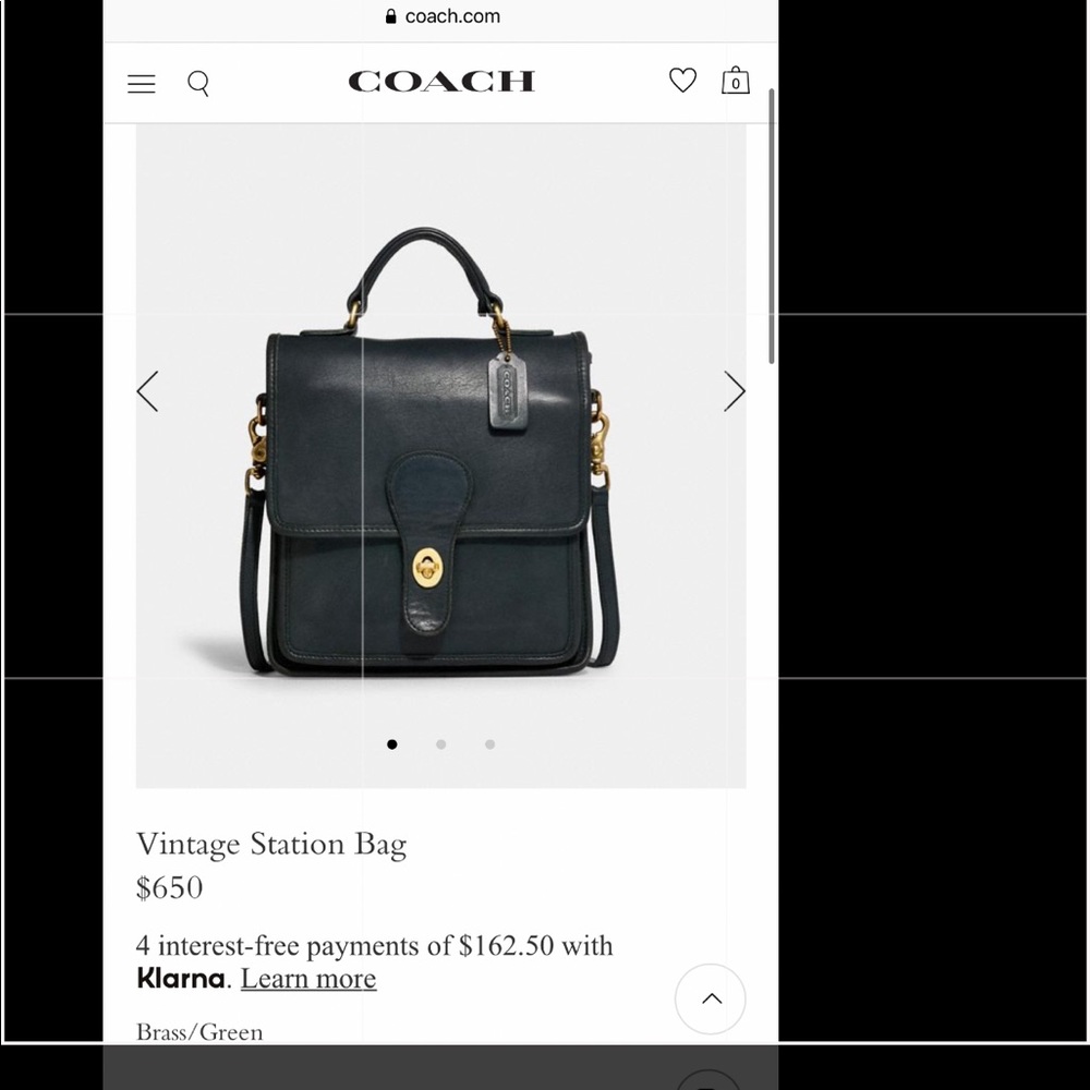 Coach vintage station bag💼